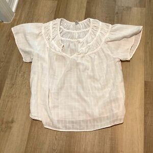 Old Navy white gauze short sleeve blouse
